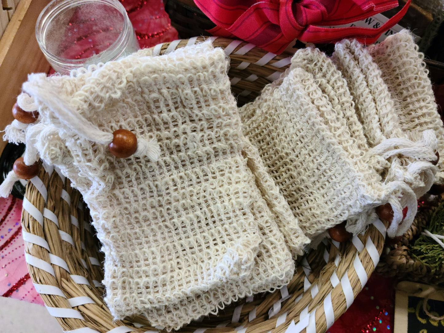 Hemp Soap Bag with Drawstring